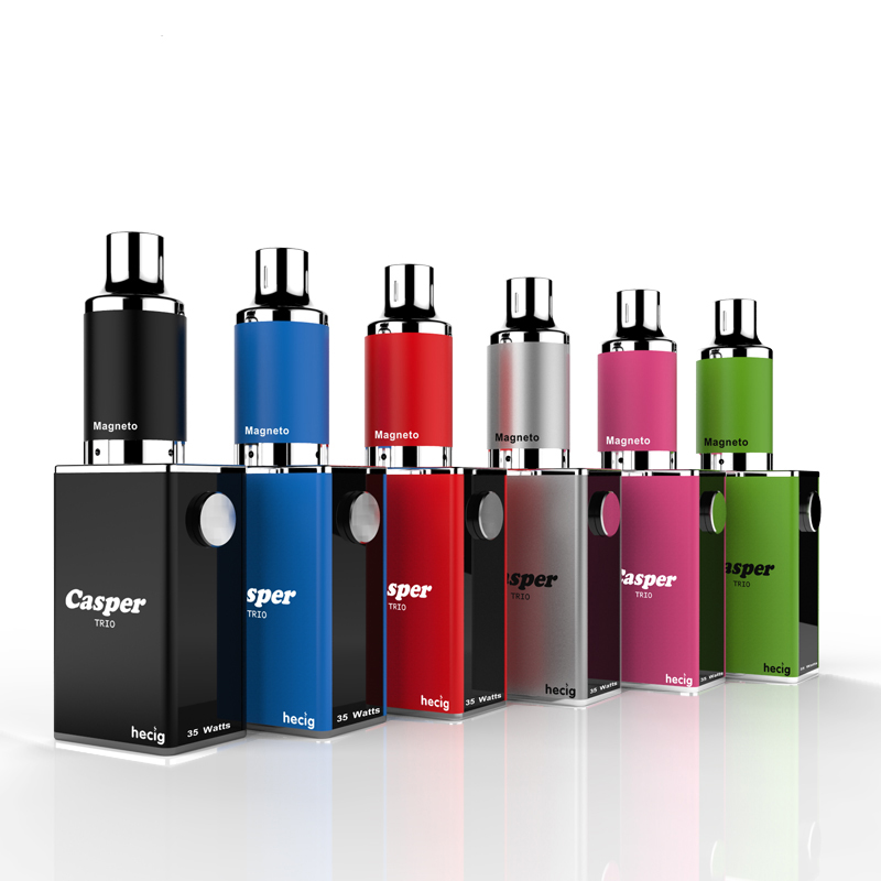 

Hecig Casper Trio Kit 2 in 1 Wax & Dry Herb Vaporizer Good Quality E-Cigarette set 6 colors With 1000mAh Battery Capacity Kits