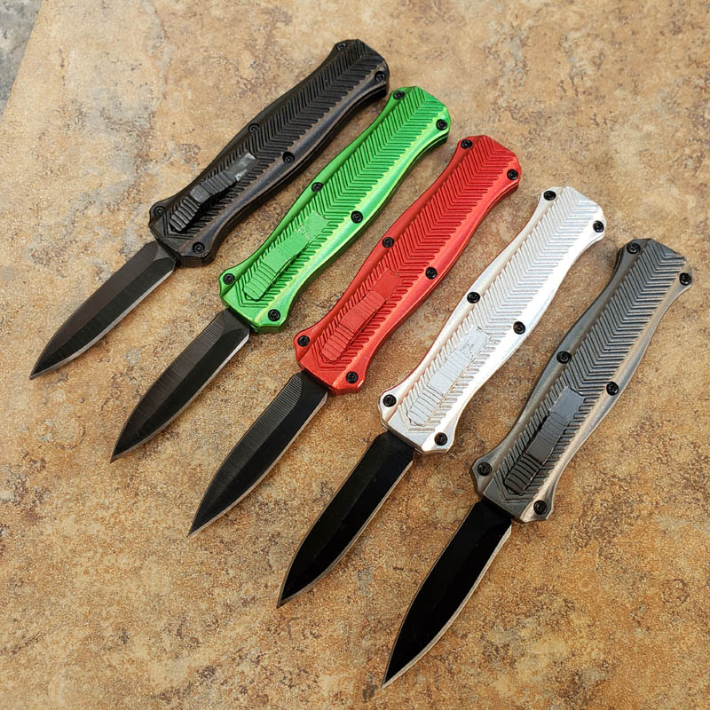 

18Wholesale CNC d2 STEEL T6061 handle A14 UTX85 UT121 BM3300 BM3500 camping automatic knife Benchmade knife EDC tool hunting pocket knives