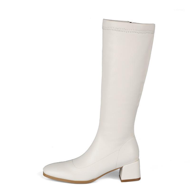 

Women's High Boots For Women Shoes 2020 Trend Winter Knee High boots Women Elegant Classic Long Party Shoes Ladies Large Size1, Beige