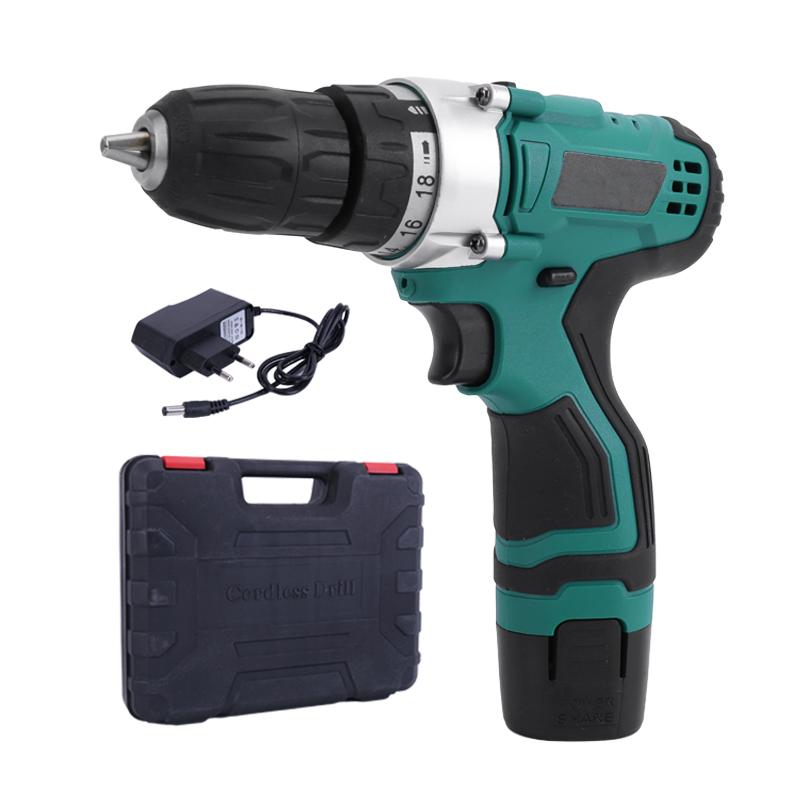

12.6V 16.8V 21V Cordless Drill Electric Screwdriver Mini Wireless Power Driver AC Lithium-Ion Battery 3/8" Power Drilling Tool