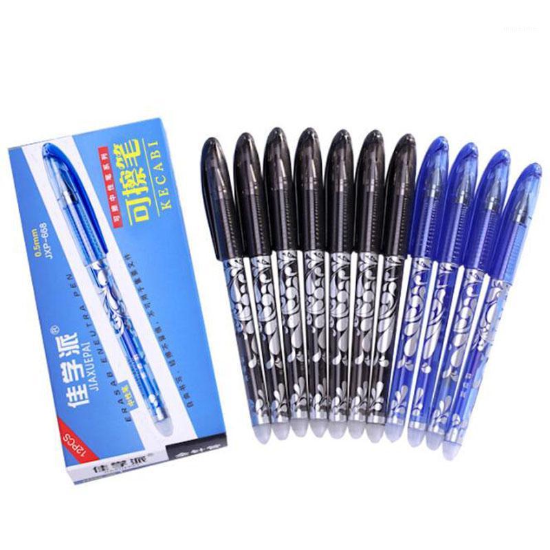 

5pc erasable washable handle Cartoon Office pen with erasable ink handles School Supplies pens for school Stationery1