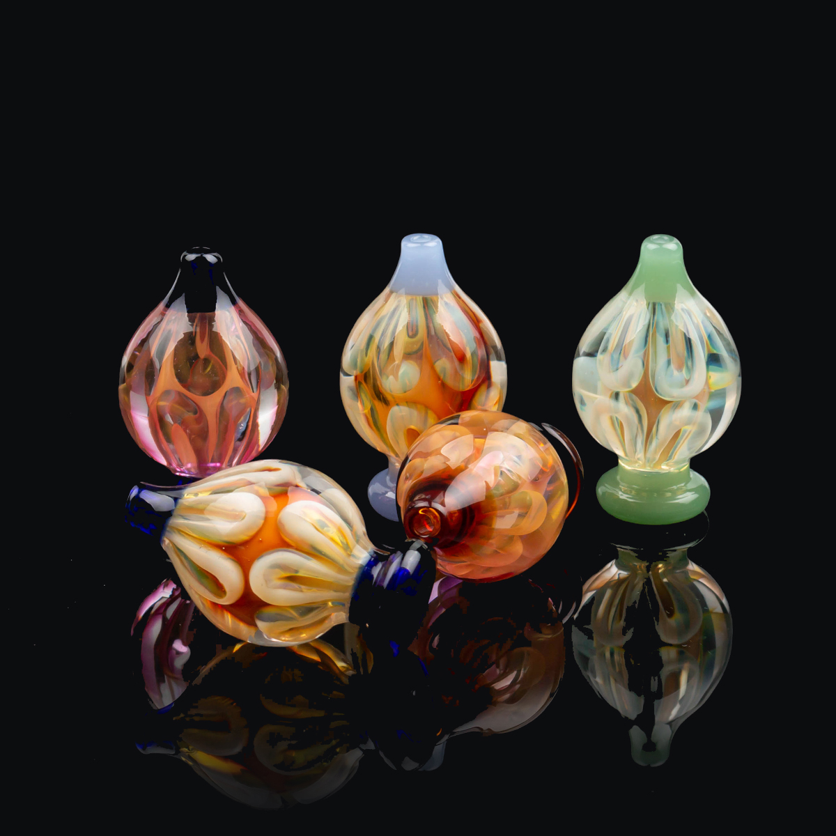 

Color Bubble Carb Caps Glass Carb Caps For Flat Top Quartz Banger Nails Glass Water Bongs Dab