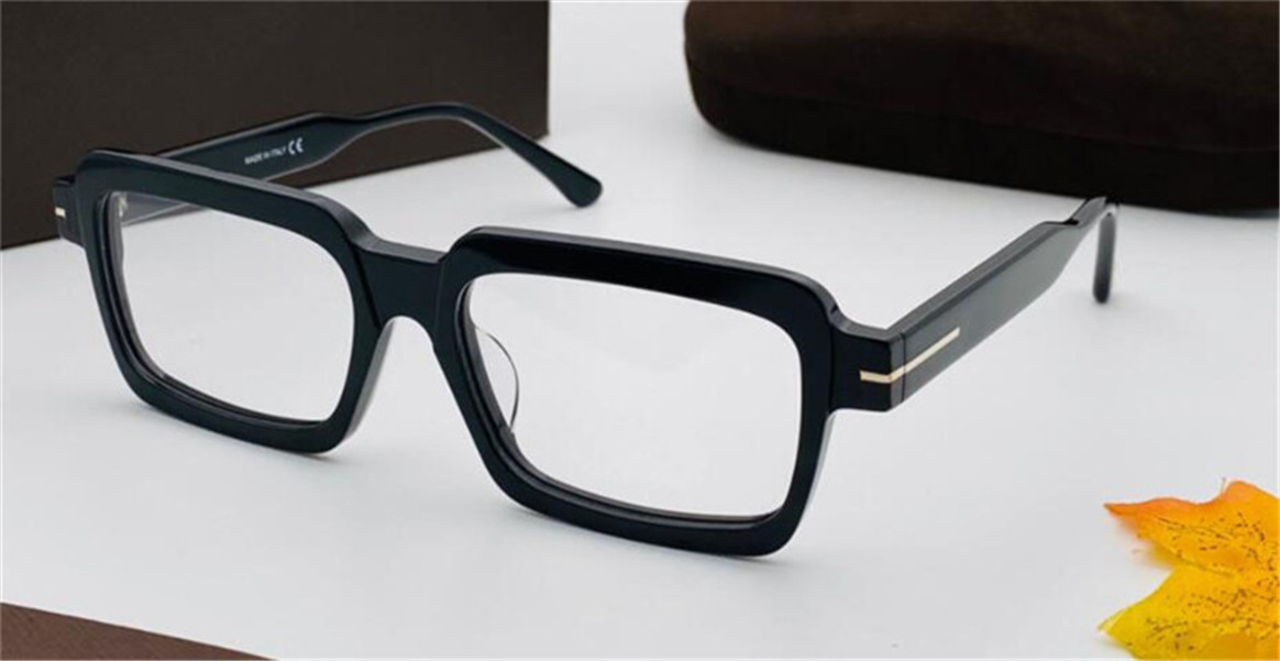 

New fashion design optical prescription glasses 5711-B square glasses frame simple and generous style top quality HD lens, Black