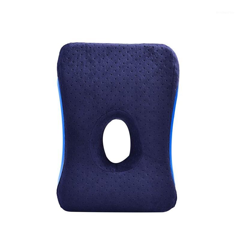 

Nap Sleeping Face Pillow, Memory Foam Slow Rebound Pillow Sleeper Back Support, Hollow Design, Removable Washable Velvet Cover B1