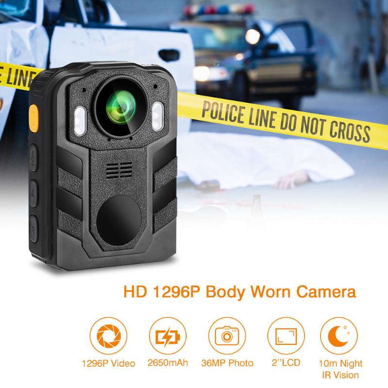 

Body Camera Z09L 1296P HD Video Recorder 2650mAh Rechargable Battery With Base 128G TF Cards IR Night Vision Wearable Mini Ca