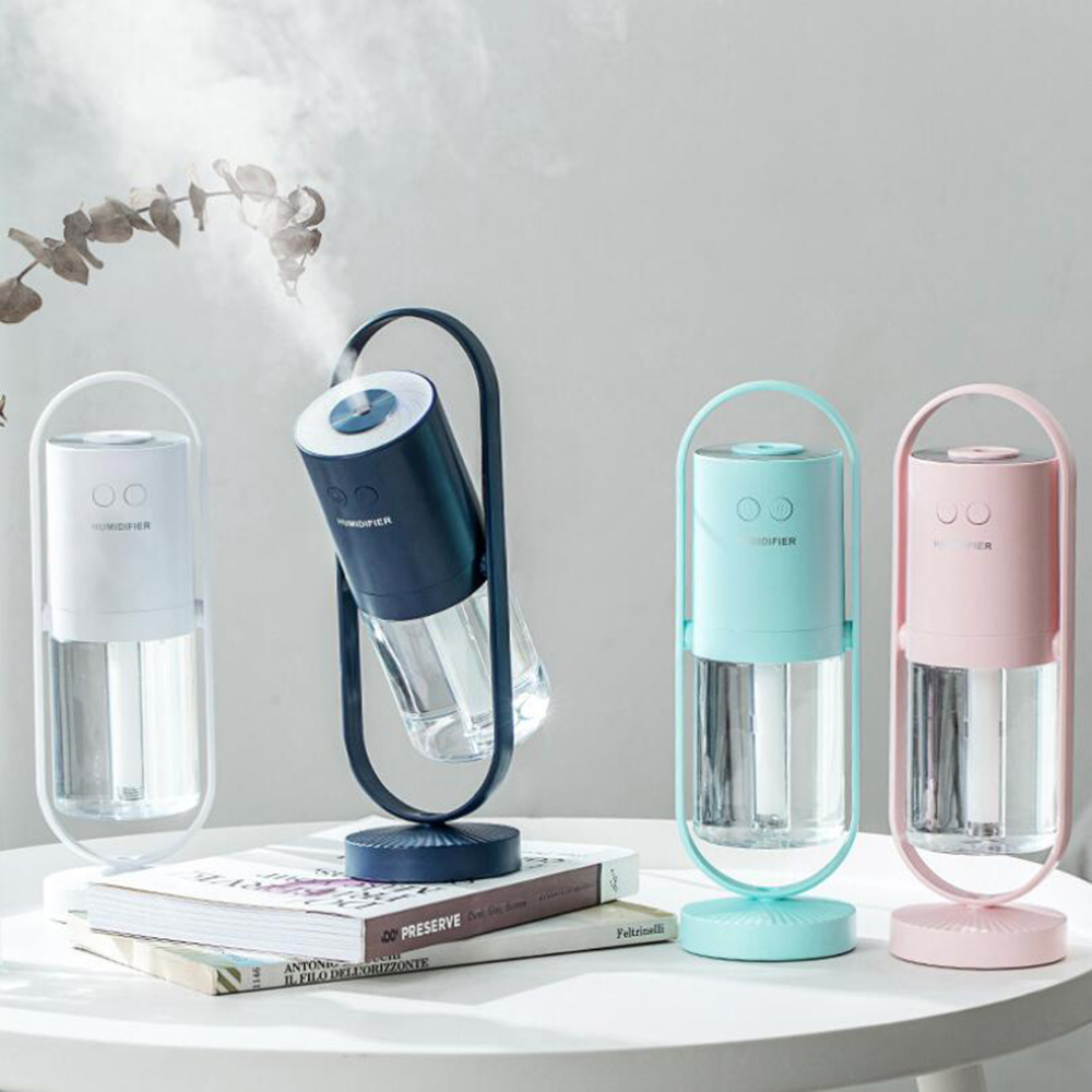 

LED Air Humidifier & Purifier with Aroma Diffuser - Portable USB Mist Maker for Home & Car, 360 Rotation