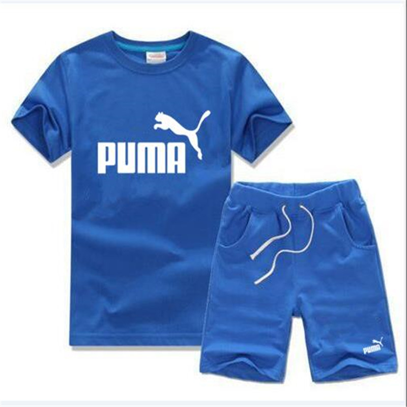 

2020 new Boys Clothing Sets Printing Short Sleeve T shirts + Pants Kid Boys Outfit Children's Sports Set Clothing Sets, White