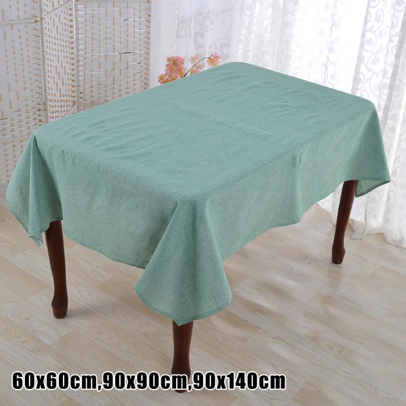 

Plain Tablecloth Dining Table Desk Cover Cloth Solid Color Home Dust proof1, Red