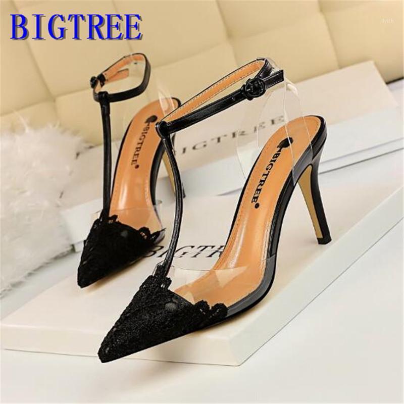 

New Style Women Pumps Women High Heel Shoes Lace Flower Shoes Buckle Female Summer Sandals Party1, Beige