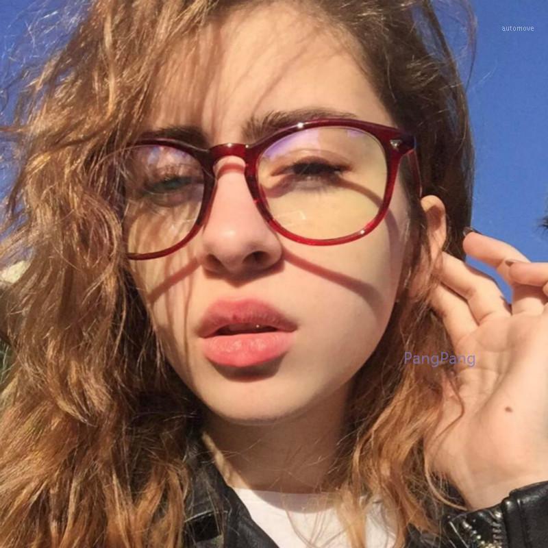 

2020 Fashion Retro Round Eyeglasses Frame Women Clear Lens Glasses Frames Nerd Myopia Plain Optical Eye Glasses feminino1