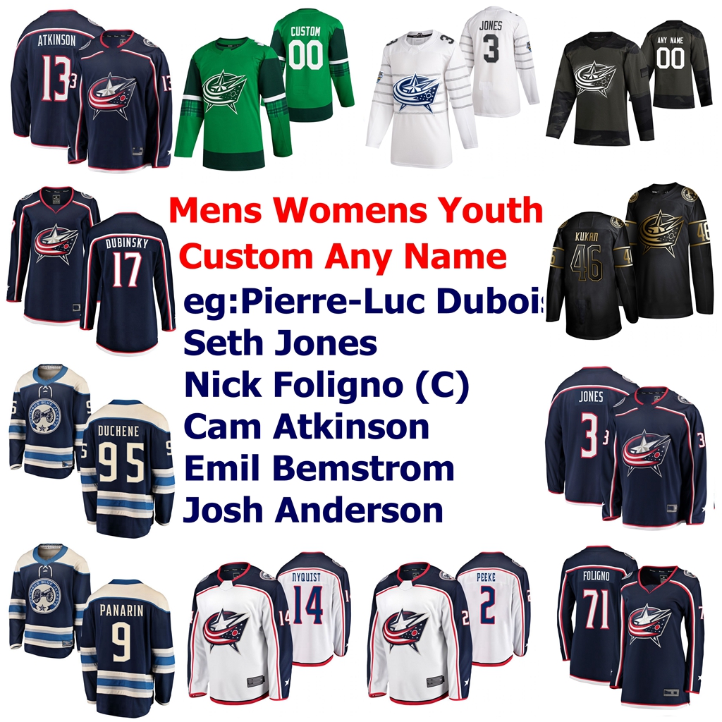 

Columbus Blue Jackets Hockey Jerseys 59 Yegor Chinakhov Jersey Seth Jones Cam Atkinson Elvis Merzlikins Pierre-Luc Dubois Custom Stitched, Womens blue alternate