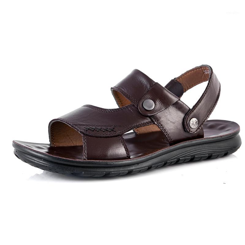 

male geta comfort sandalia man walking 39 size slippers leather cuero masculina on hombre gladiator shoe s samool large sandal1, Black
