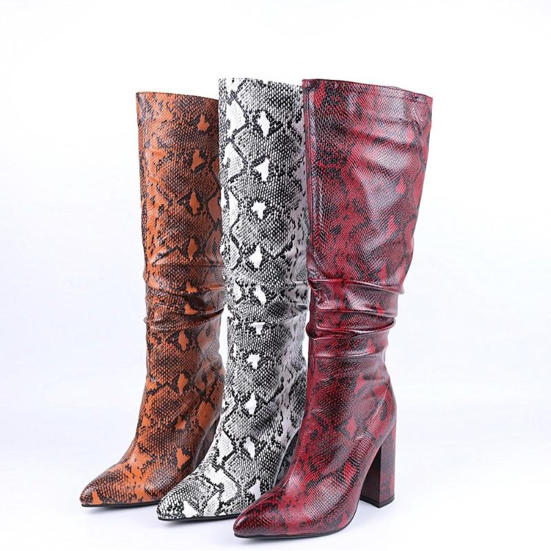 

New winter style women shoes The knee high boots party Fashion boots women sexy European style Female snow, Brown