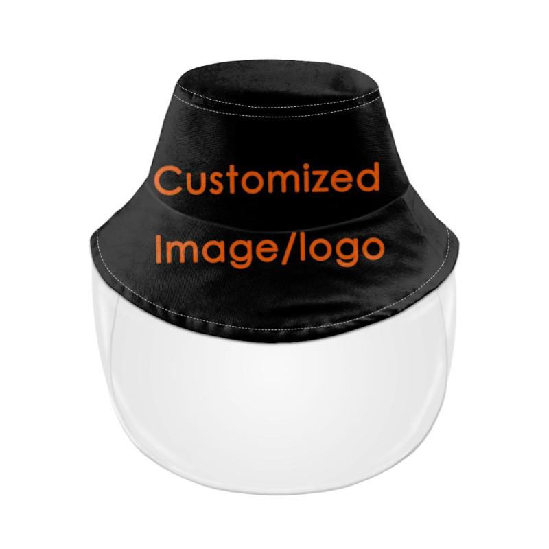 

WHEREISART 3D Customized your image logo Women Bucket Hat Breathable Men Fishman Hat For Travel Ladies Summer Beach Dropshipping, L adult size