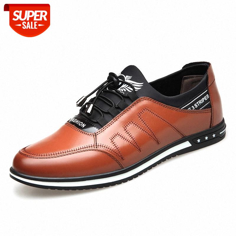 

Men Shoes Genuine Leather Men Casual Shoes Fashion Low Lace-up Brand Cowhide Flats Zapatillas Hombre Driving #aU0q, Black