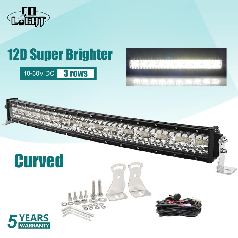 

CO LIGHT 52 inch 975W 12D Curved Off road LED Light Bar 3-Rows Combo Beam Barra Led Bar 12V 24V Work for Lada 4x4 UAZ