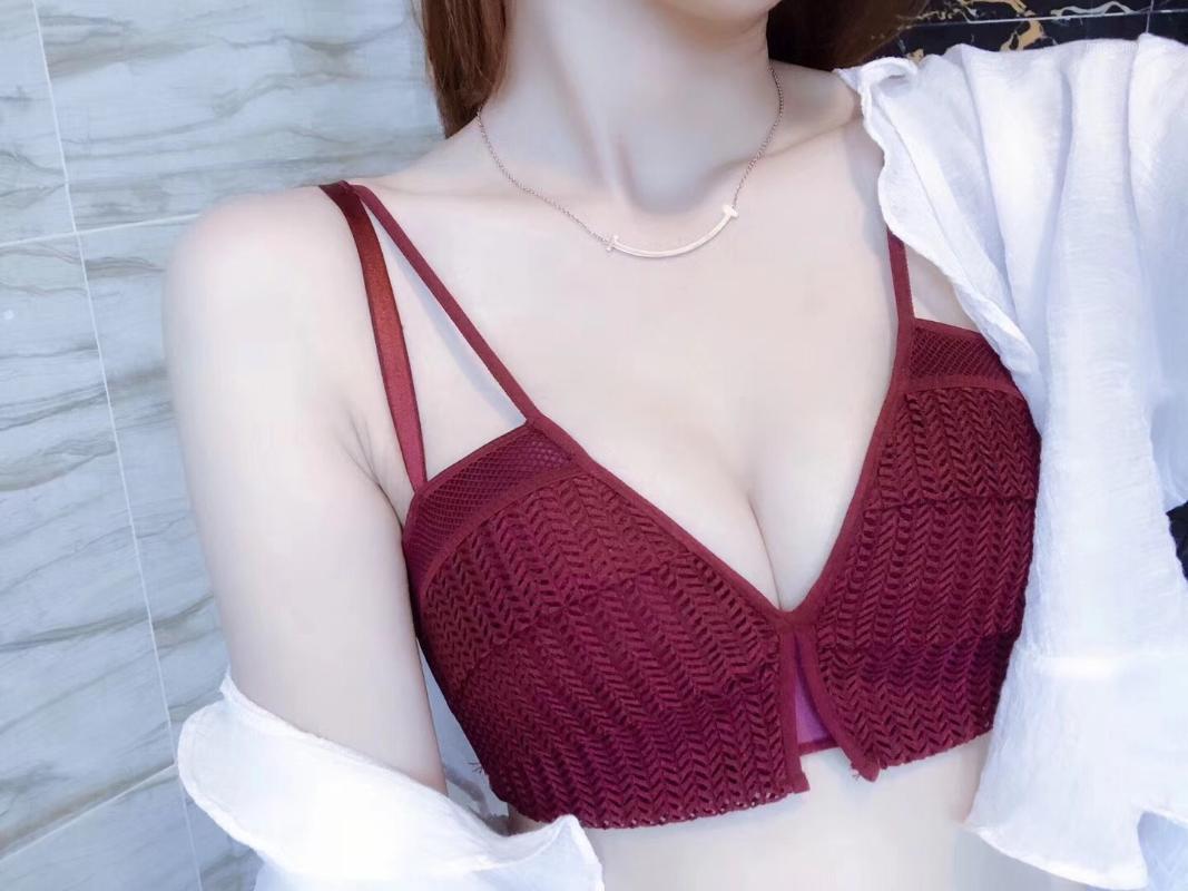 

hot style gothic rose lace without rims bra woman thin girl together, Japan and South Korea is underwear wholesale1, See chart