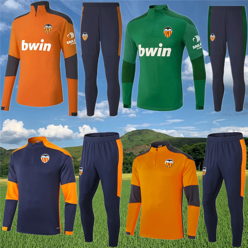 

2020 2021 Valencia fc tracksuit Training suit 20 21 PAREJO Football Shirt GAMEIRO men chandal Sudadera Entrenamiento football Survetement, Training set