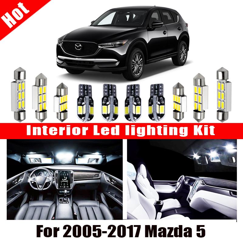 

White Car Accessories Canbus Error Free LED Interior Light For 2006-2020 2020 5 Reading Light Kit Map Dome License Lamp, As pic