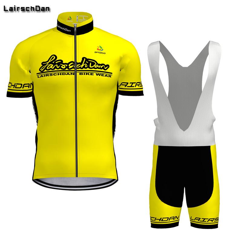 

SPTGRVO LairschDan yellow cycling jersey man summer complete bike outfit 2020 cycling set bicycle jersey mtb kit traje ciclismo, 1.only jersey