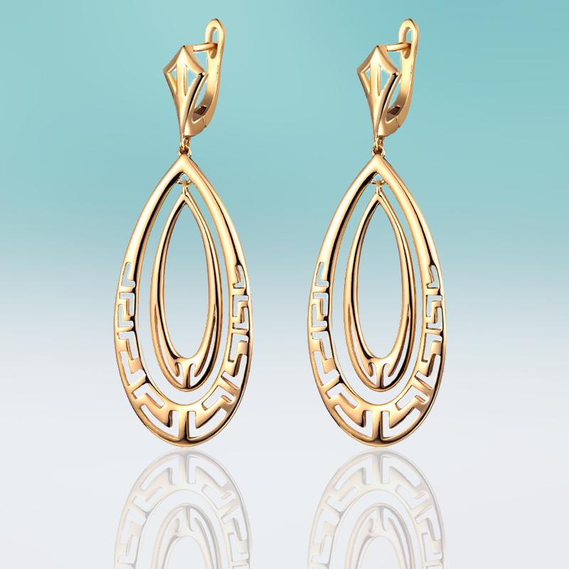 

Dangle & Chandelier Simple Gold Silver Color Drop Earrings For Women Hollow Out Metal Copper Geometric Fashion Big Gift