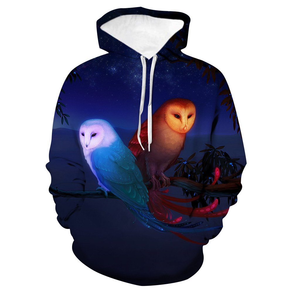 

New European and American street fashion digital animal print hooded hood