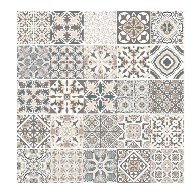

Retro Tiles Wall Stickers for Bathroom kitchen Tile Stickers Decor Adhesive Waterproof PVC Wall Kitchen Waist Line1