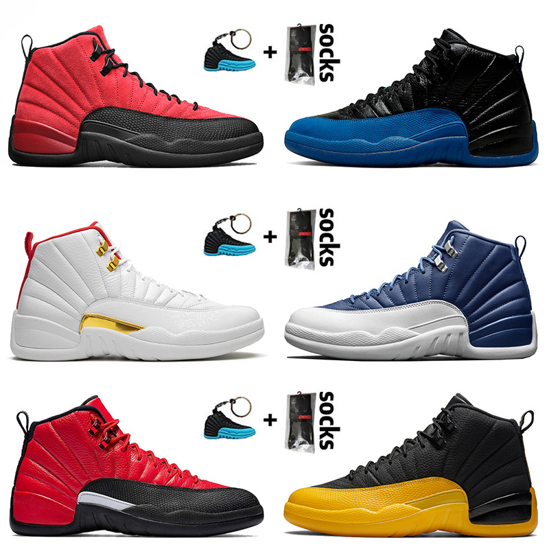 

Top Sale 2021 New Arrival Outdoor Sport Shoes 12 12s Flu Game FIBA JUMPMAN XII University Gold Dark Grey Trainers Sneakers 40-47, C18 the master