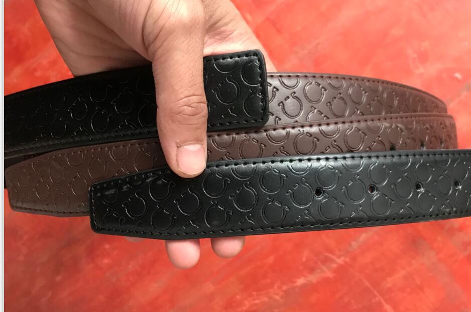 

New fashion Mens Belts Leather Jeans For Men Women Metal Designer, Black