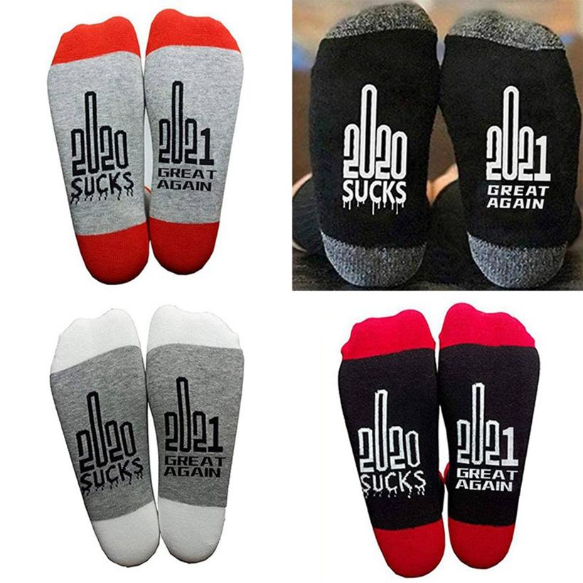 

DHL Shipping 2021 Great Again Sucks Socks Funny Middle Finger Personalized Letter Printing Socks for Men Women Gift CPA3259, Extra shipping fees not product