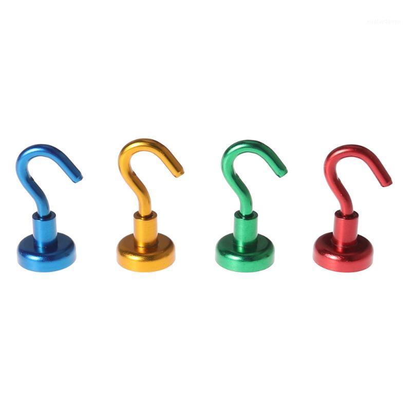 

4 Pcs 1.6MM Mini Strong Magnetic Circular Hook Hanger Useful Super Power NdFeB Magnets Linked Home Kitchen Wall Hold Magnet Hook1