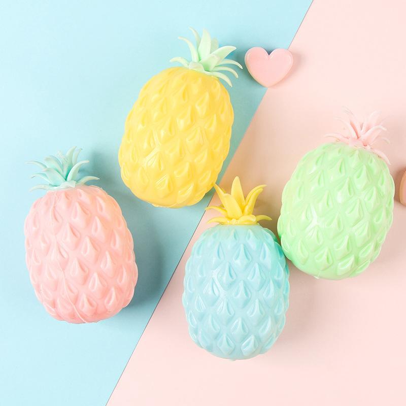 

DHL Fun Soft Pineapple Anti Stress Ball Stress Reliever Toy For Children Adult Fidget Squishy Antistress Creativity Cute Fruit Toys