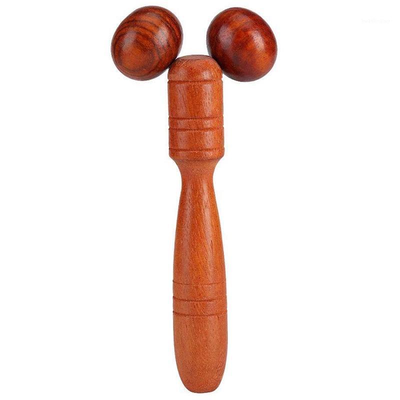 

Roller Massager, Red Wood Roller Wooden Massager Thin Face Hand Leg Head Neck Back Waist Massage Wheel1