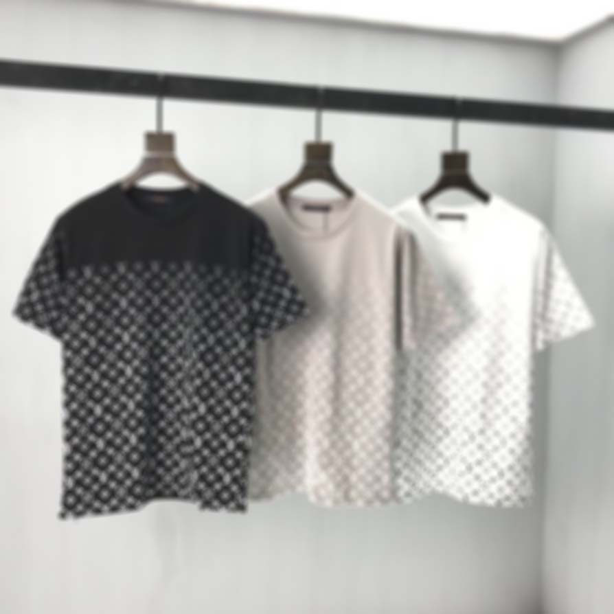 

France latest spring summer Paris Gradient letters Tee t shirt fashion hoodies men women casual cotton T-Shirts, Black