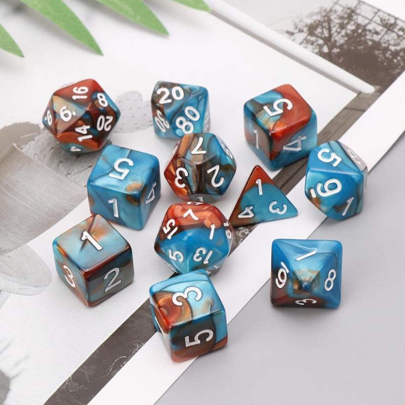 

10Pcs D4 D6 D8 D10 D12 D20 Sided Dices For RPG Dungeons & Dragons DND D&D Set1