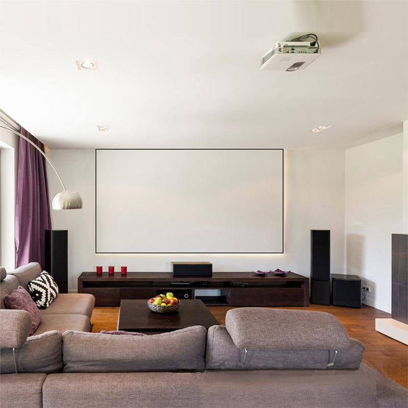 

Projector Screen 1cm Ultra Narrow Border Slim Frame Projection Cinema White High Class Factory Direct Sale