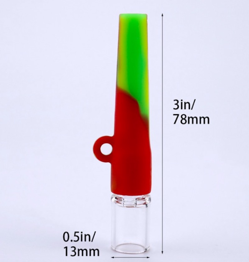 

colorful mini 78mm Glass filter tip good quality glass hand pipes for tobacco dry herb glass feel tips cigarette smoking accessories