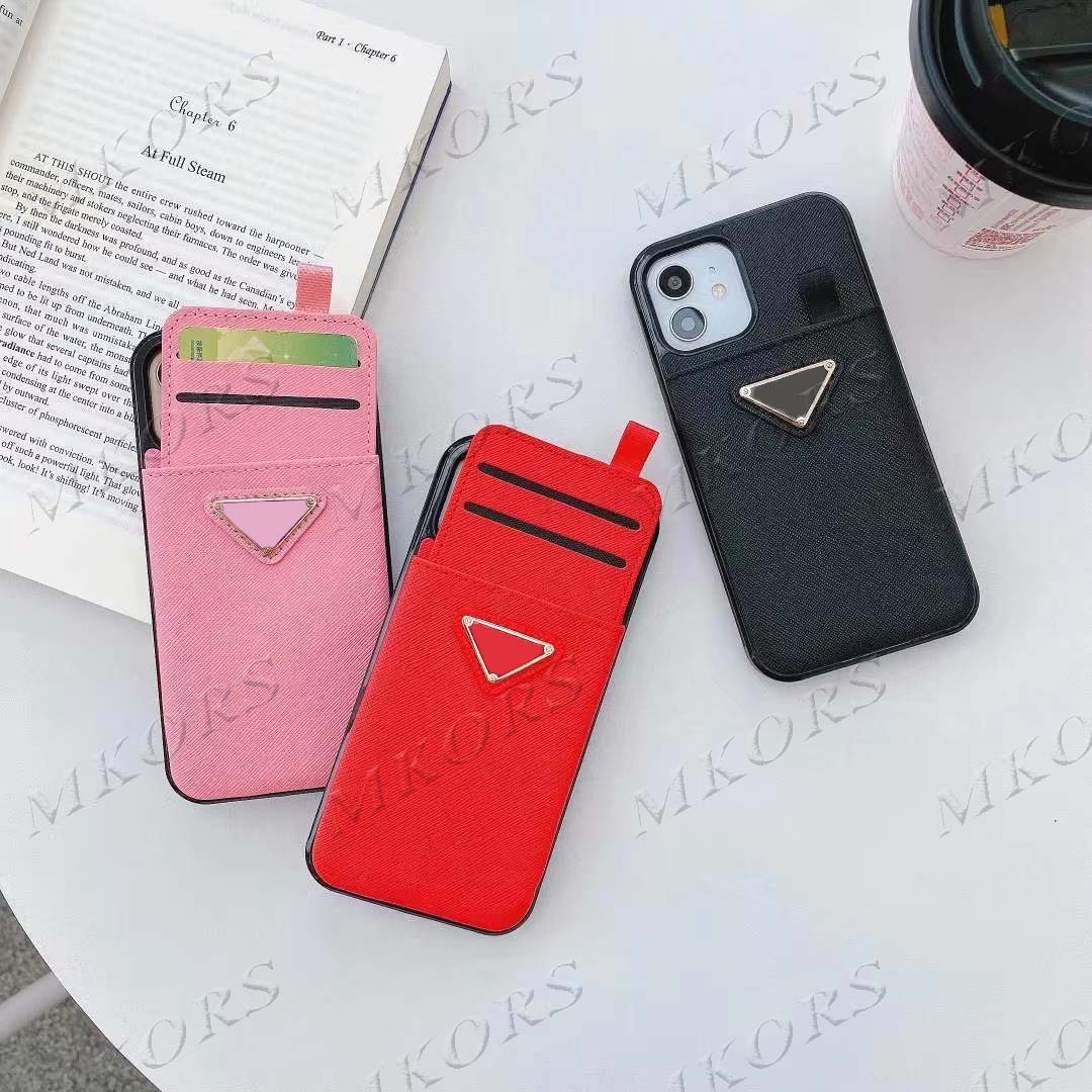 

Card Pocket Designer Triangle Phone Cases for IPhone 13 13pro 12 12pro 11 pro X Xs Max Xr 8 7 Plus High Quality Skin Shell Cover Case