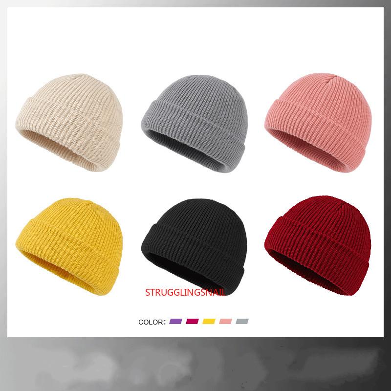 

Unisex Cotton Blends Solid Warm Soft Korea Knitted Hat Men Winter Caps Women's Skullies Beanies For Girl Wholesale Woolen Hat