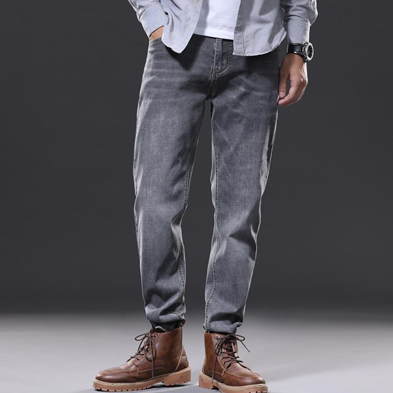 

Men trend all-match loose stretch denim trousers cotton high-quality men's long jeans jeans plus size all-season pants, 9123