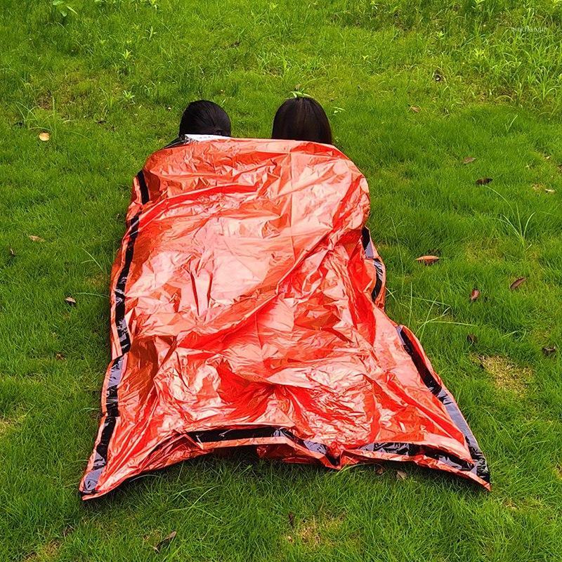 

New-Emergency Sleeping Bag 2 Person Survival Sleeping Bags Thermal Bivy Sack Emergency Blanket for Camping Hiking1