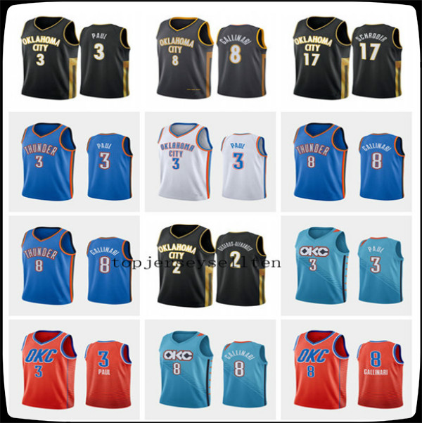 

Oklahoma City Thunder MEN Danilo Gallinari Chris Paul 2019-20 CITY basketball Jersey, Black