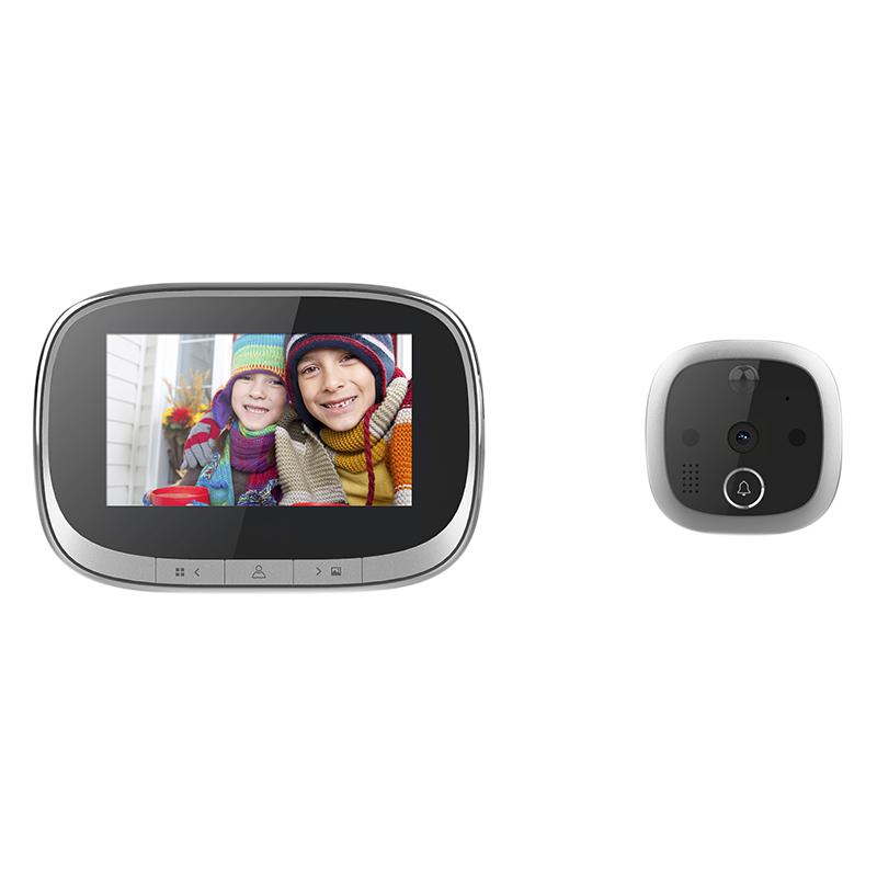 

ligent Electronic Cat Eye Doorbell Household Visual Anti-Theft Wireless Doorbell Black