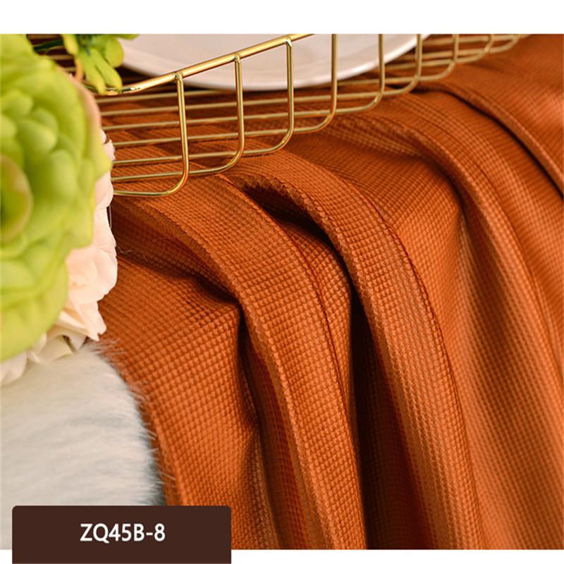 

New Fashion Orange Checkered pattern Velvet Shading Window Curtain Decorative Curtains For Living Room Bedroom Drape Panel, Message color number