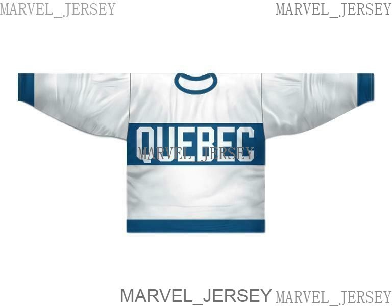 

Any Name Number Quebec Bulldogs Retro Hockey Jersey White Size -5XL Men, As pic