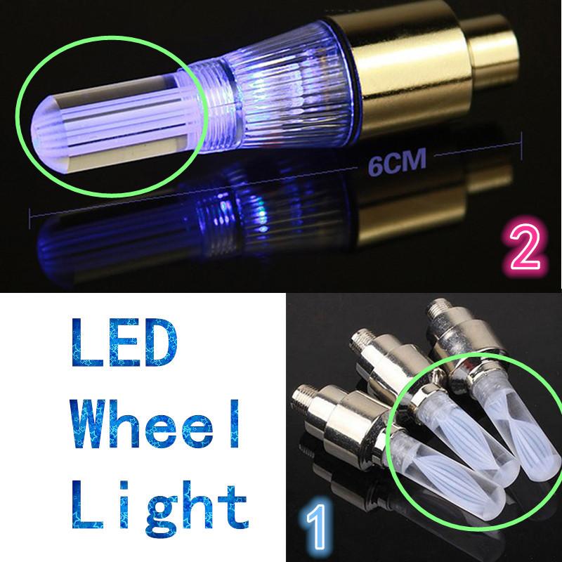 

4pcs Bike Car Motor Wheel Tyre Tire Cap LED Light Spoke Flashing Lamp