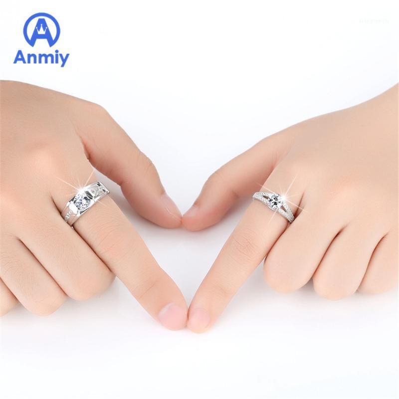 

Cluster Rings Anmiy Love Apartment Qiyuan Couple Male SWedding Ring Pair Female, Golden;silver