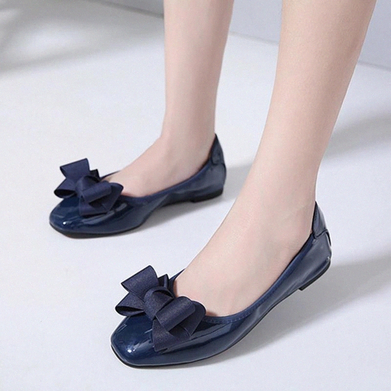 

Ballet Flats Women Shoes Sweet Butterfly Knot Women Flats Slip on Casual Woman Shoes Soft Comfortable Plus Size 42 A1654 #Ne7v, Beige