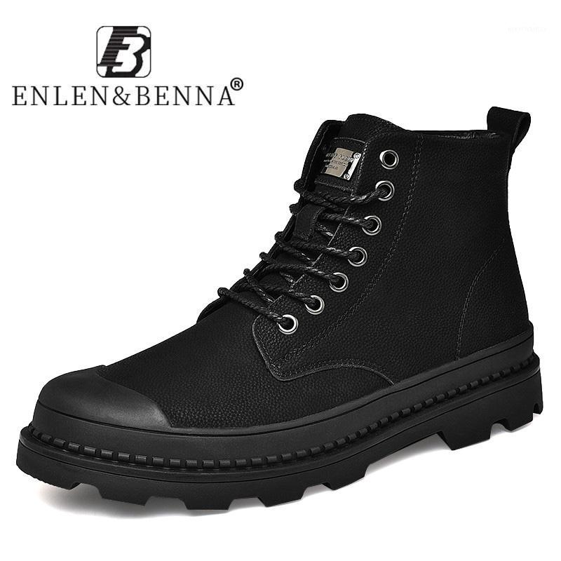 

2020 Men Boots Winter Warm Genuine Leather Ankle Snow Boots With Fur High Quality Fashion Comfortable Black Footwear Big Size 471, 1798-black