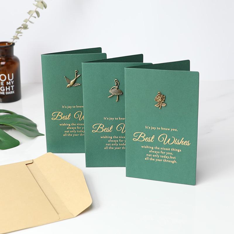 

Green Flowers Plant Greeting Cards for Happy Birthday Party Blessing Message Postcards Gift Card1